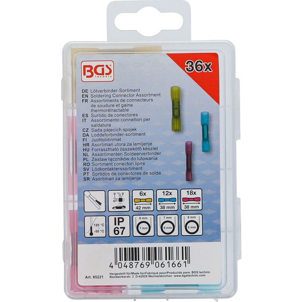 Soldering Connector Assortment | with Shrink Tube | 36 pcs.