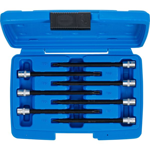 Assortiment de douilles à embouts | 6,3 mm (1/4") | Profil T (pour Torx Plus) avec tête sphérique T10 - T40 | 7 pièces