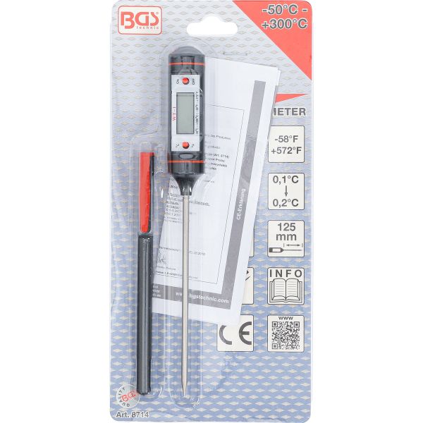 Digital Thermometer with Stainless Steel Sensor Probe