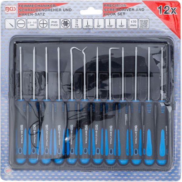 Precision Screwdriver and Hook Set | 12 pcs.