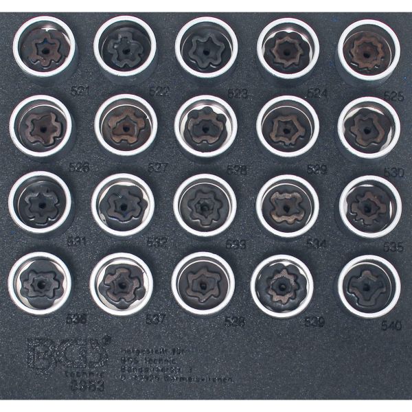 Tool Tray 1/6: Rim Lock Socket Set for VAG | 20 pcs.