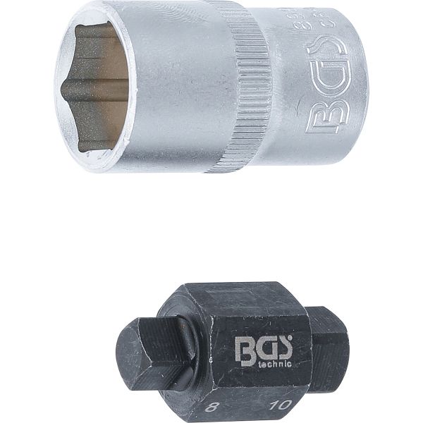 Oil Drain Plug Socket | 4-pt. | 8 mm / 10 mm