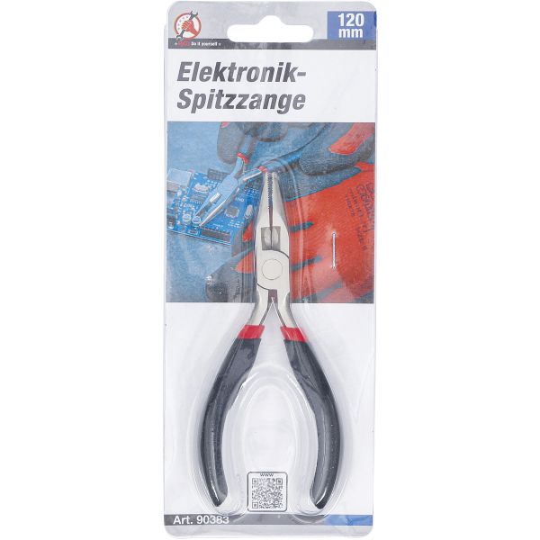 Electronic Long Nose Pliers | straight | spring loaded | 120 mm