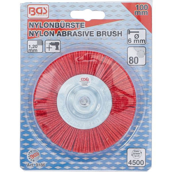 Nylon Brush | 100 mm | 6 mm Shaft