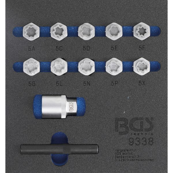 Tool Tray 1/6: Rim Lock Socket Set for Mercedes-Benz | 12 pcs.