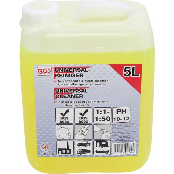 Limpiador universal | 5 l | para limpiadores de alta presión y limpiadores ultrasónicos