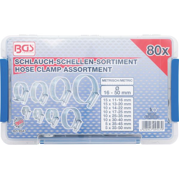 Schlauch-Schellen Sortiment | 80-tlg.