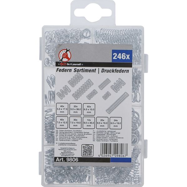 Spring Assortment | Compression Springs | 246 pcs.