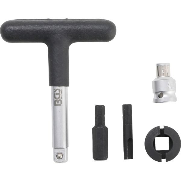 Universal Drain Plug Key Set | for Plastic Oil Drain Screws | external hexagon 6.3 mm (1/4") drive, 10 mm (3/8") | 5 pcs.