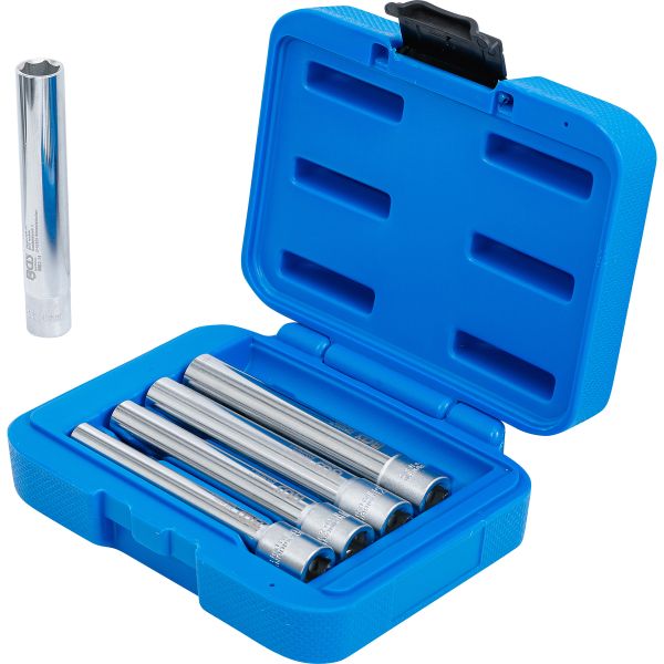 Socket Set, Hexagon, extra deep | 10 mm (3/8 ") Drive | SW 8 - 14 mm | 5 pcs.