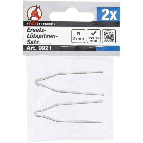 Replacement Soldering Tips | Ø 2 mm | for BGS 9920 | 2 pcs.