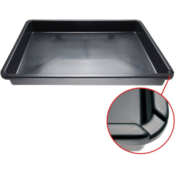 Multifunctional Drain Pan with Spout | black | 50 l