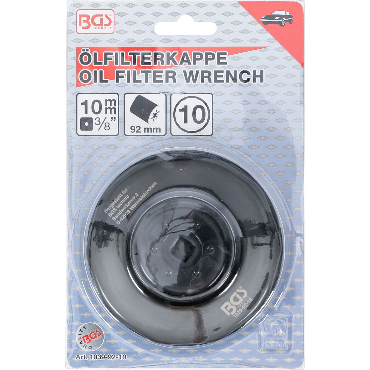 Oil Filter Wrench | 10-point | Ø 92 mm | for Fiat, Lancia