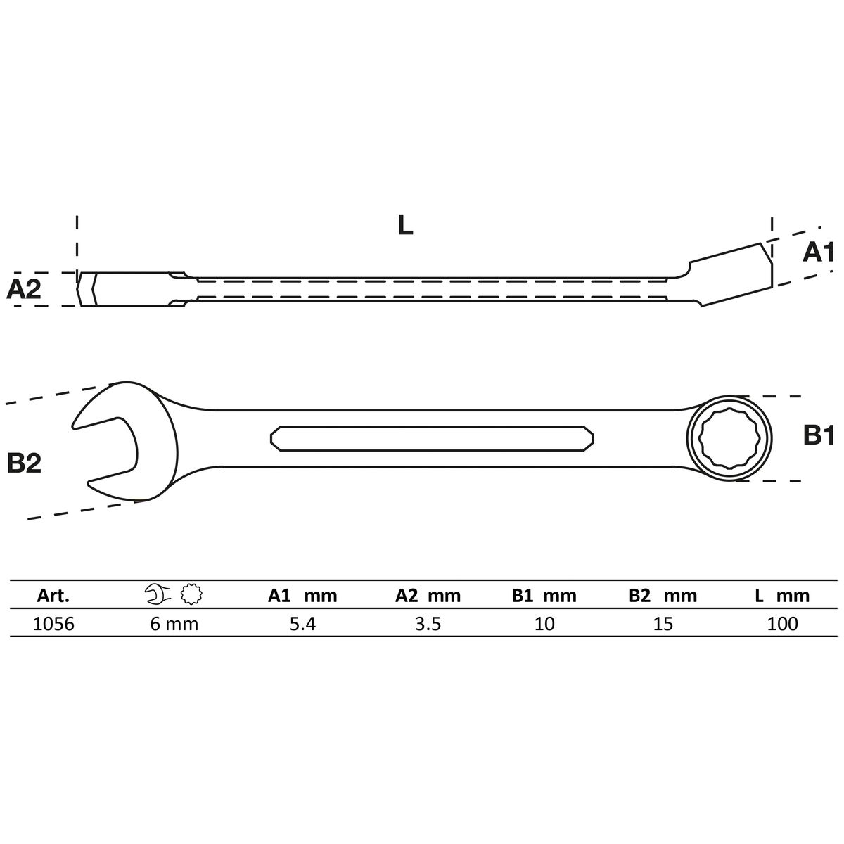 Combination Spanner | 6 mm