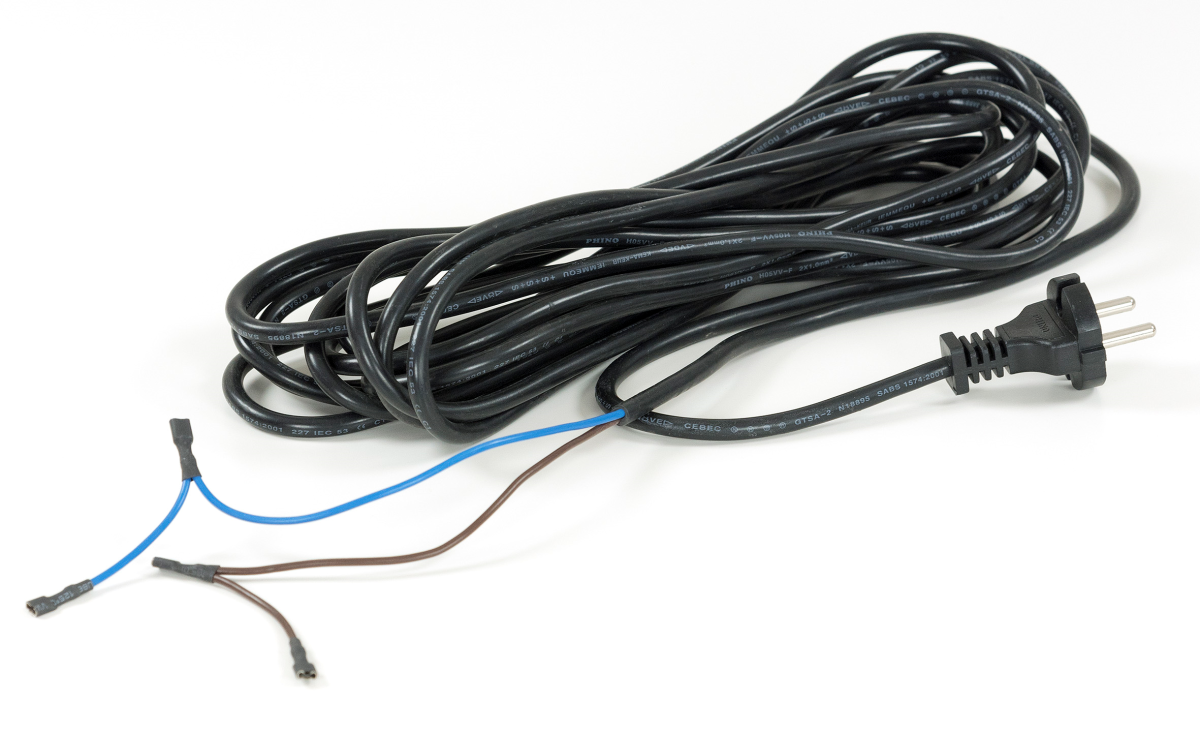 Cable de alimentación, 7,5 m, negro para Rotador Spray Vac