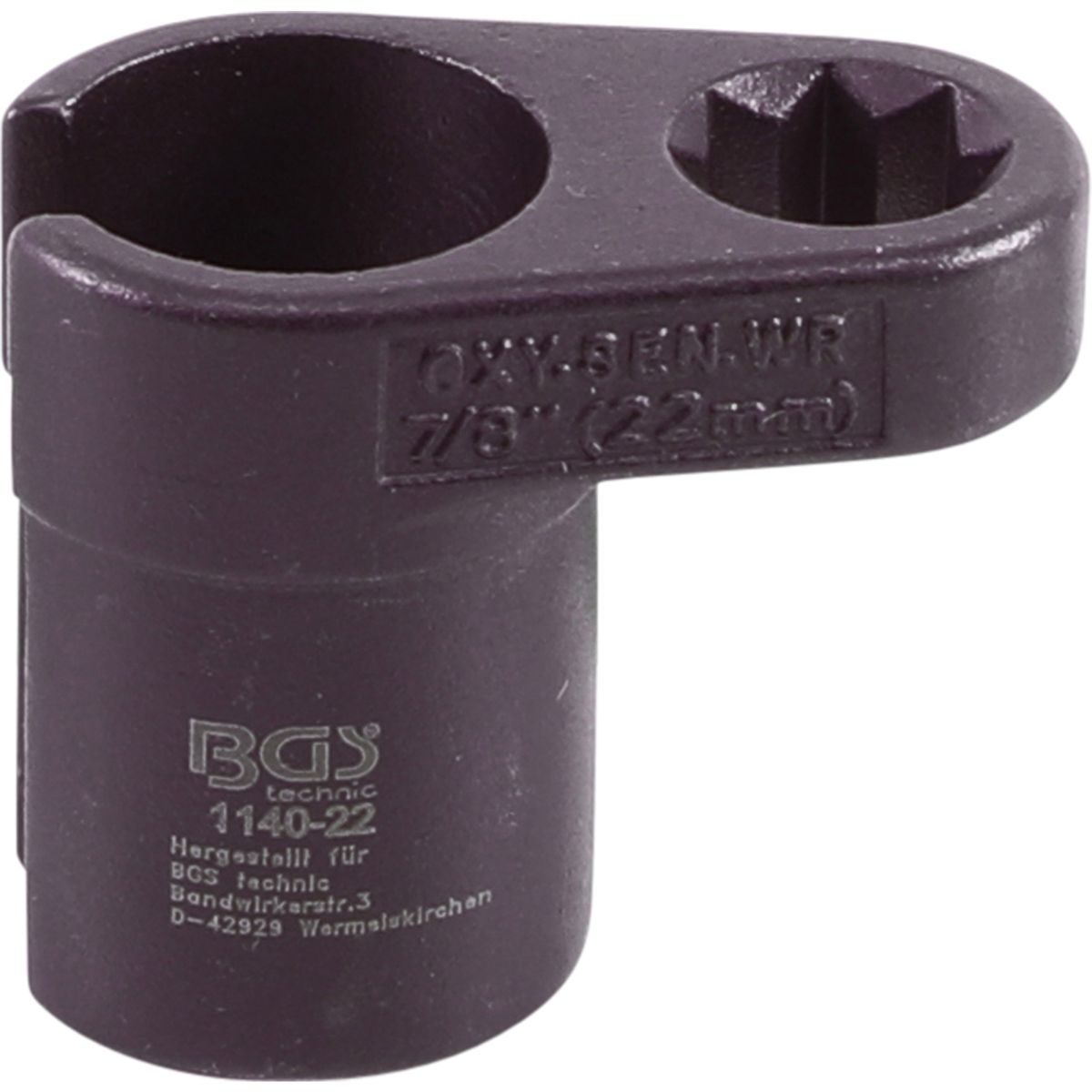 Oxygen Sensor Socket | angled | 12.5 mm (1/2") double 4-point Drive | 22 mm | 11 mm slot