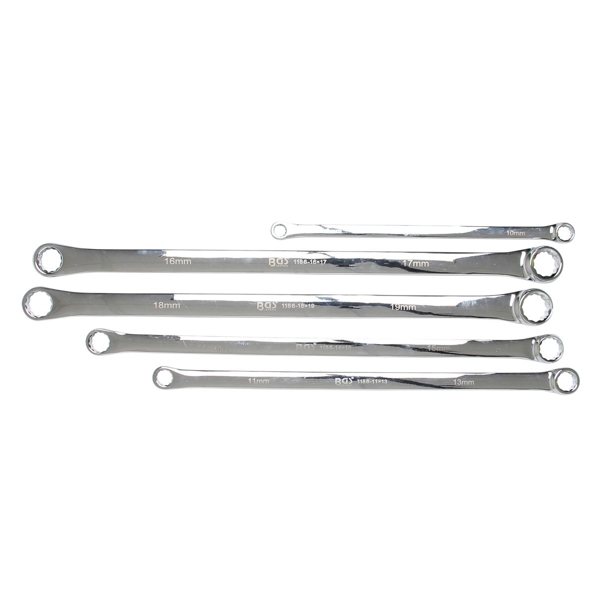 Double Ring Spanner Set | extra long | 8 - 19 mm | 5 pcs.