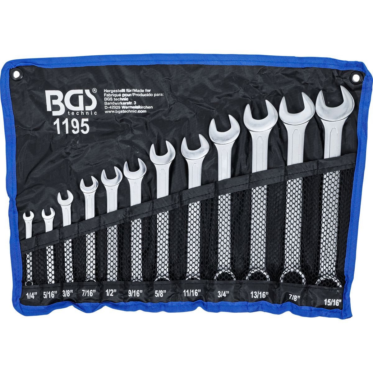 Combination Spanner Set | Inch Sizes | 1/4" - 15/16" | 12 pcs.