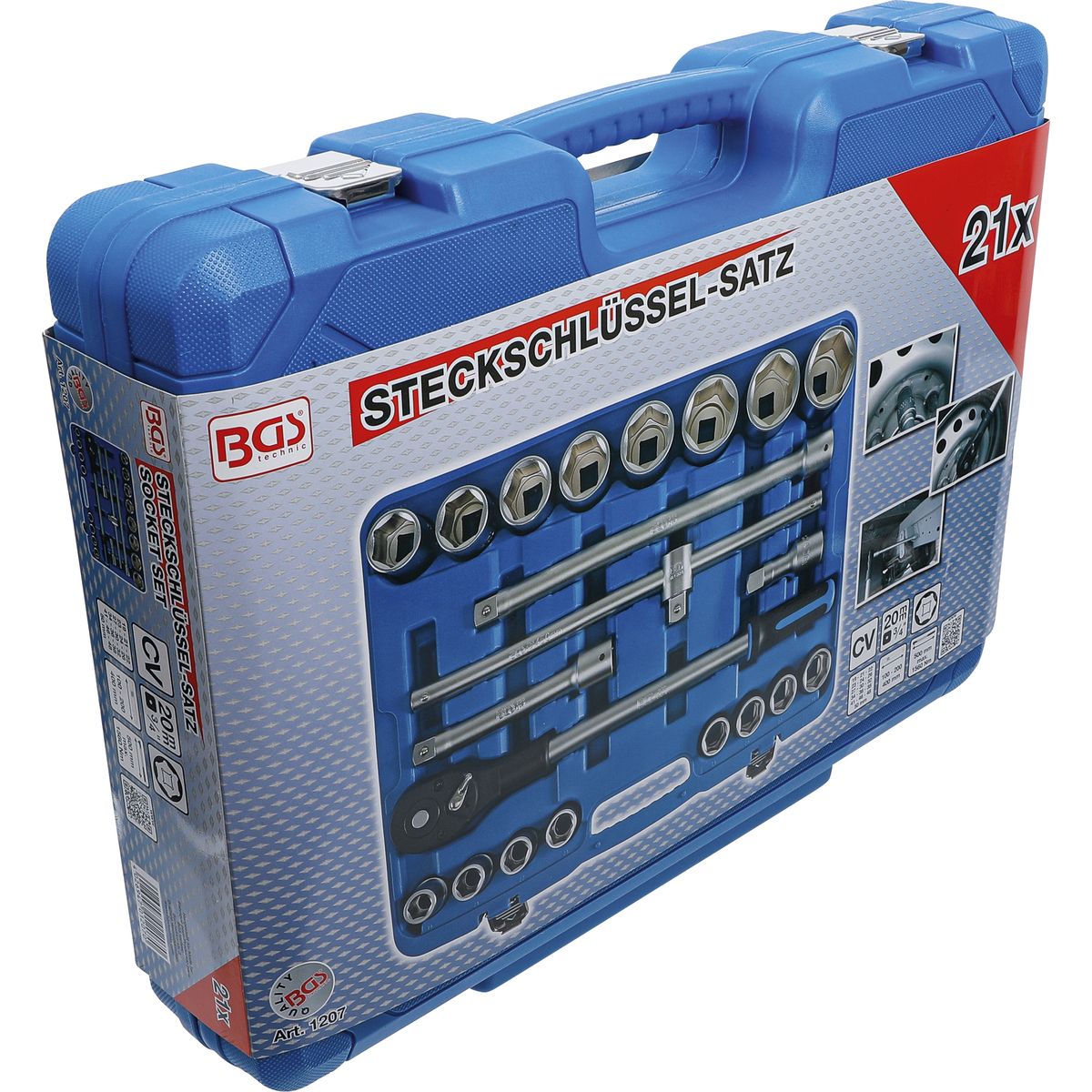 Socket Set | 20 mm (3/4") Drive | 21 pcs.