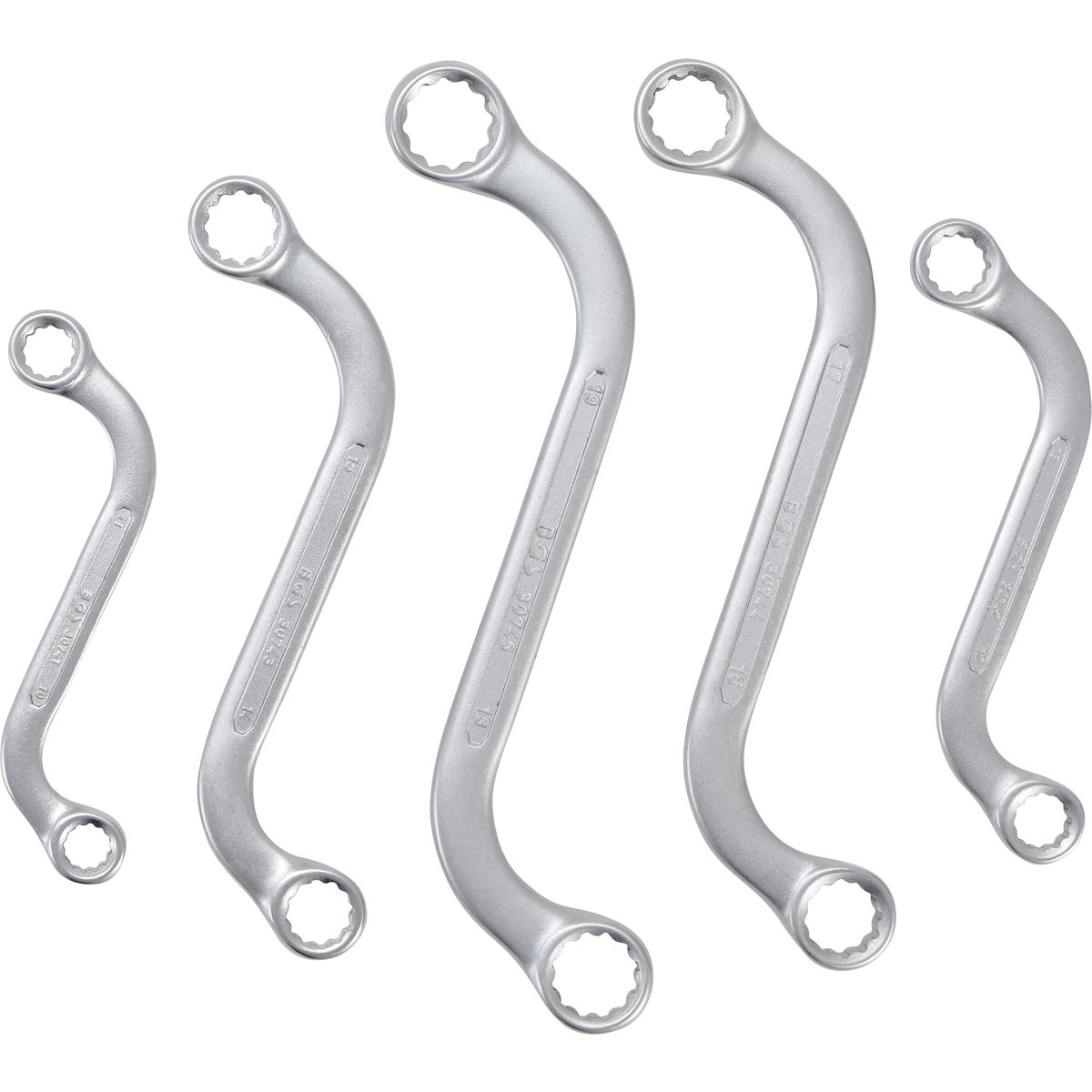 Double Ring Spanner Set | S-Type | 10 x 11 - 18 x 19 mm | 5 pcs.