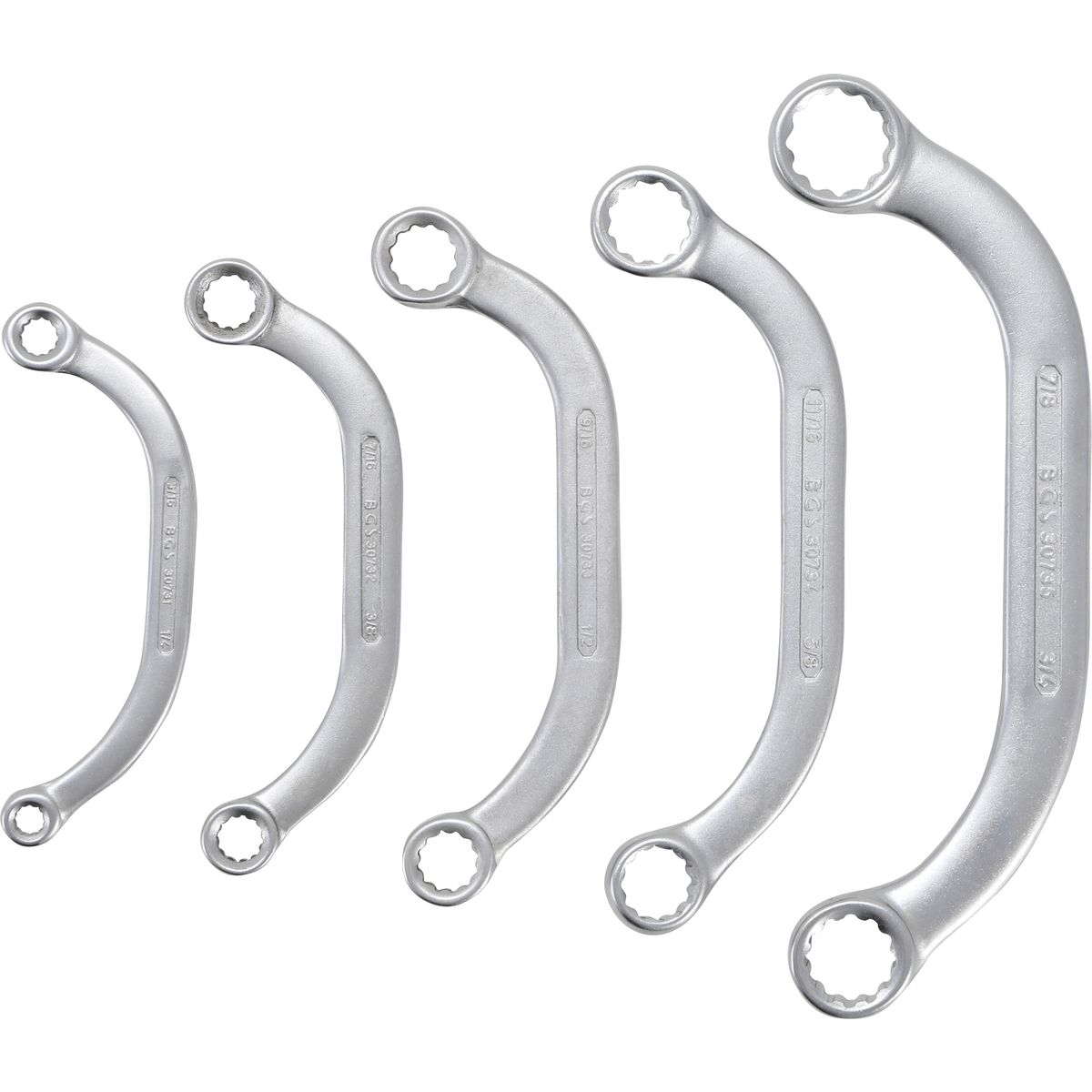 Obstruction Ring Spanner Set | Inch Sizes | 1/4" - 7/8" | 5 pcs.