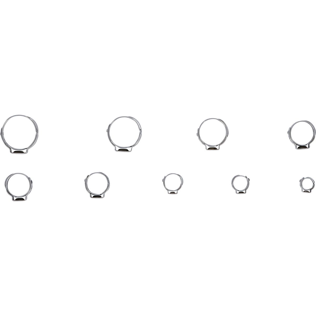 Edelstahl-Schlauchklemmen-Sortiment | Ø 5,8 - 21 mm | 170-tlg.