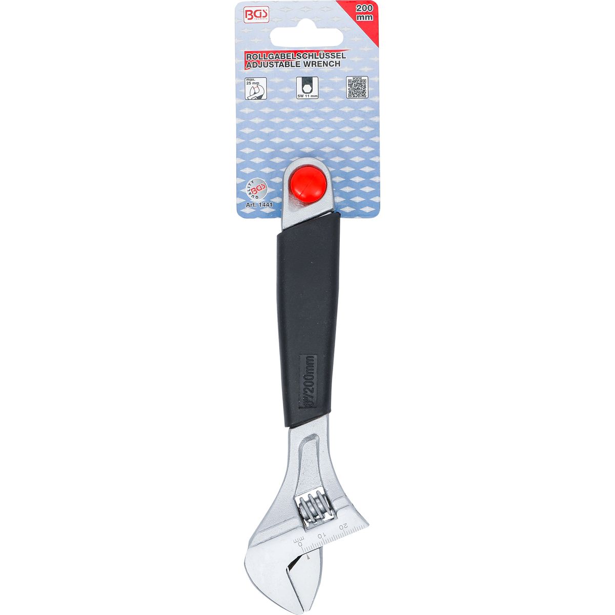 Adjustable Wrench with soft Rubber Handle | max. 25 mm