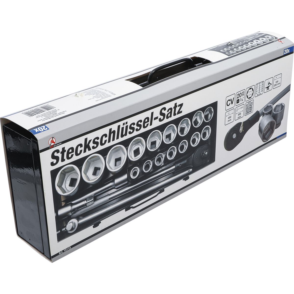 Socket Set | 20 mm (3/4") Drive | 19-50 mm | 20 pcs.