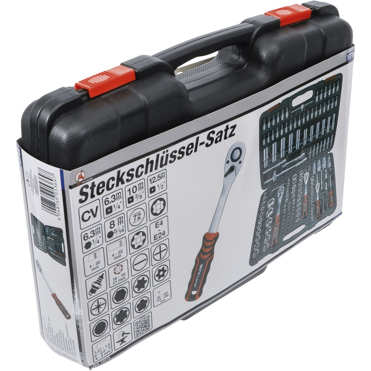 Socket Set | 6.3 mm (1/4") / 10 mm (3/8") / 12.5 mm (1/2") Drive | 172 pcs.