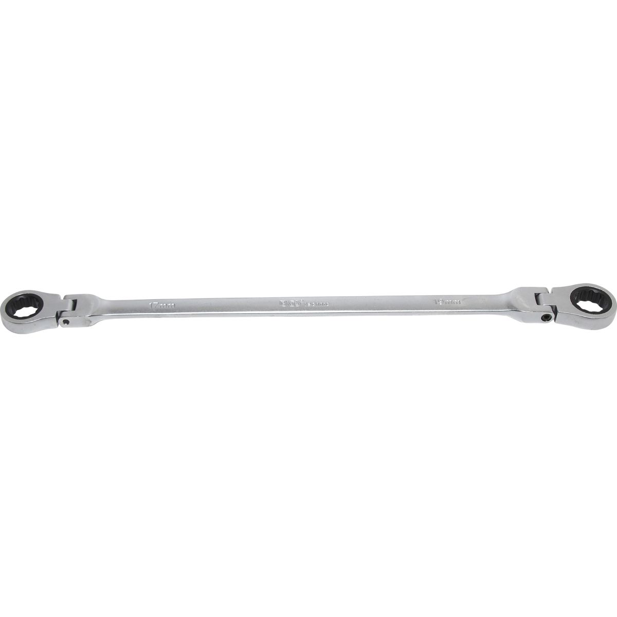 Double Swivel Head Ratchet Wrench | 17 x 19 mm