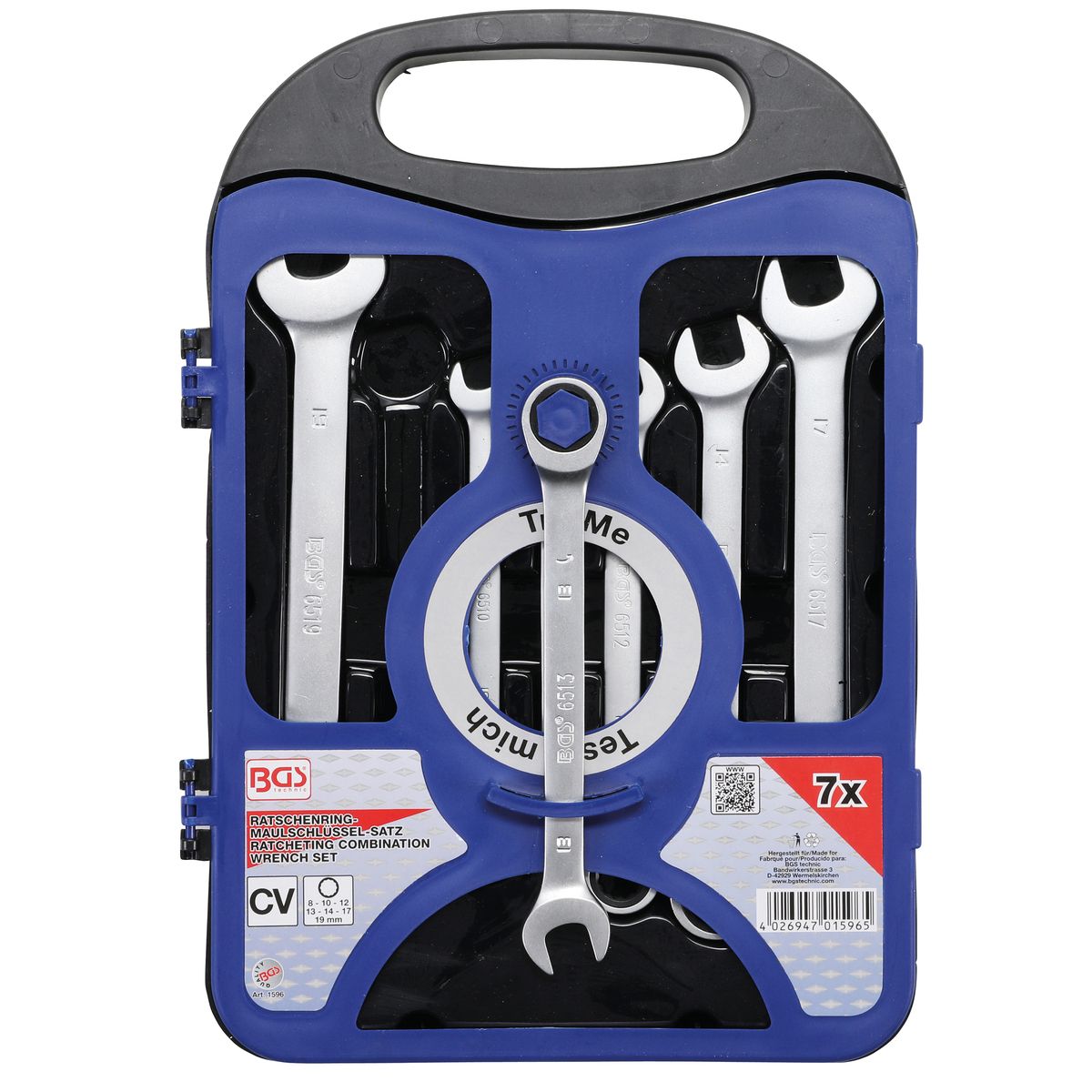 Ratcheting Combination Wrench Set | 8-19 mm | 7 pcs.