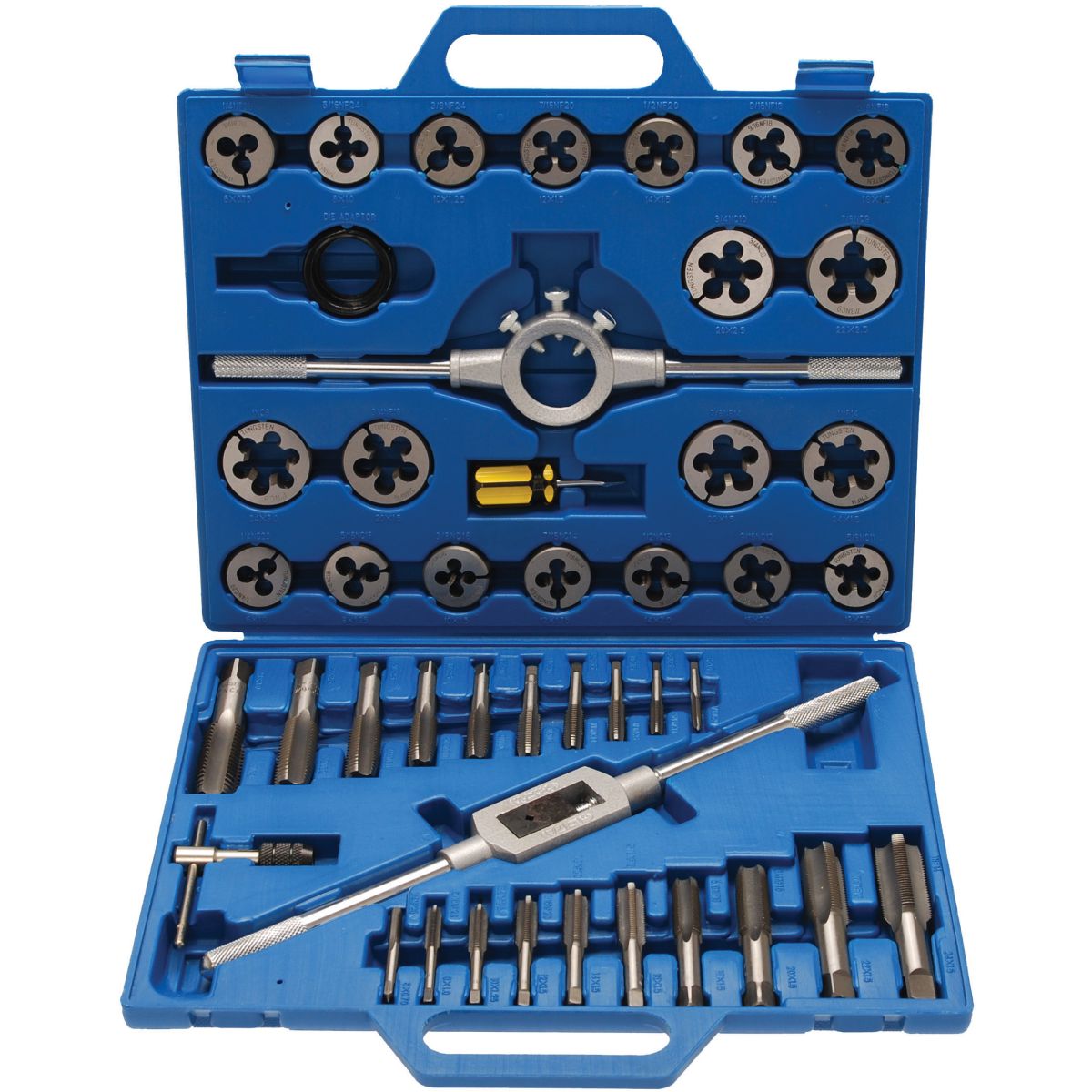 Tap and Die Set | Inch Sizes | 1/4" - 1" | 45 pcs.