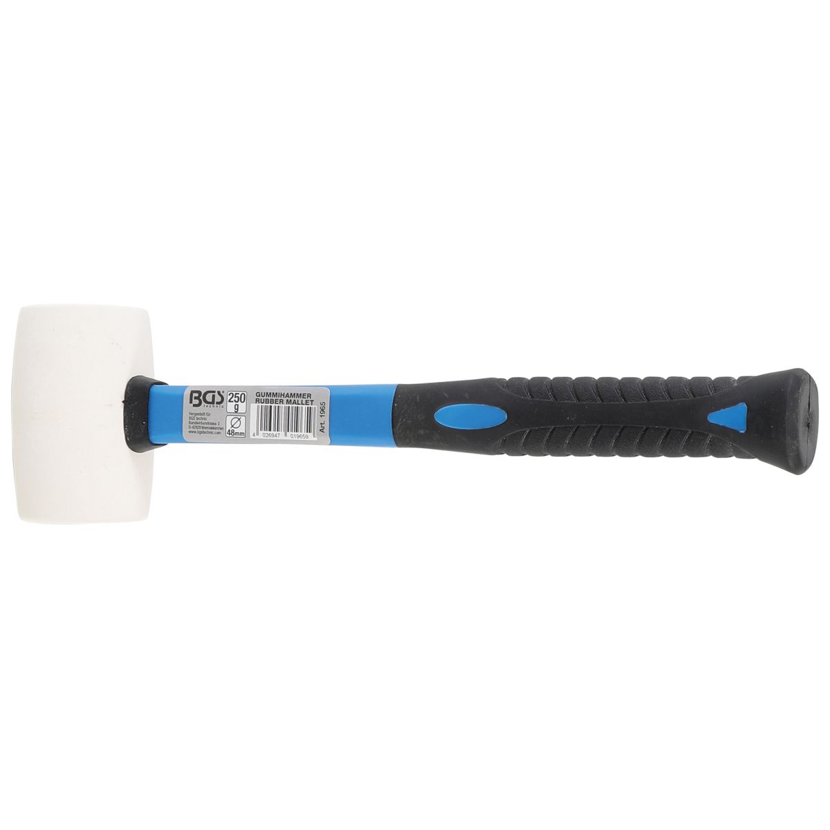 Rubber Mallet | Fibreglas Shaft | white Head | Ø 48 mm | 250 g