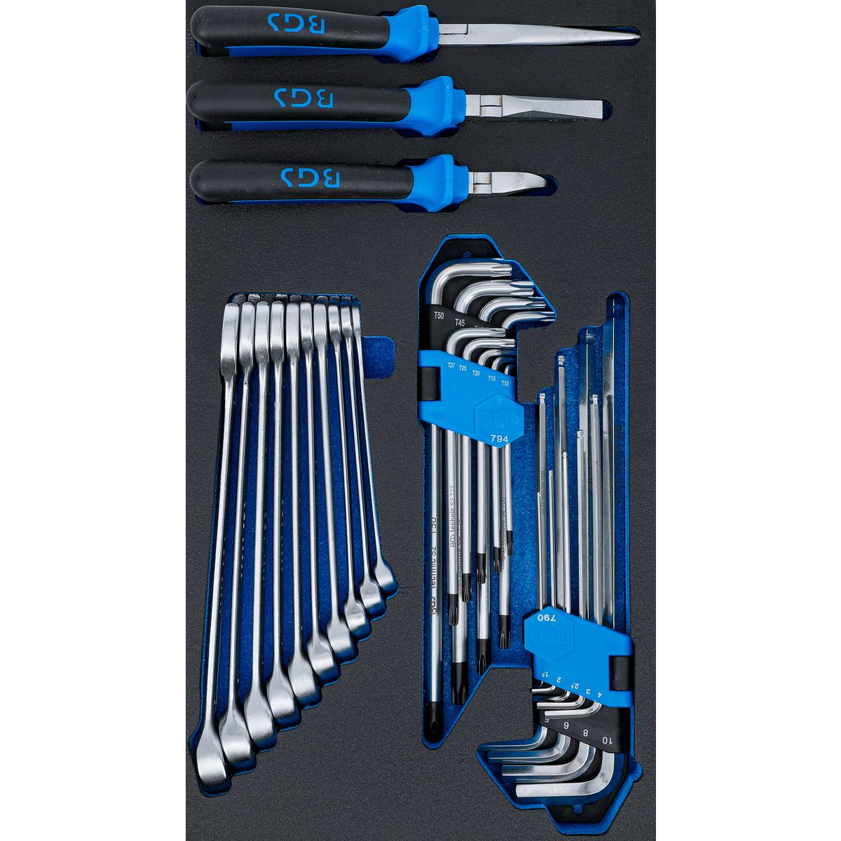 Foam Tray for BGS 2002 | Combination Wrenches, Pliers and L-Type Wrenches | 31 pcs.