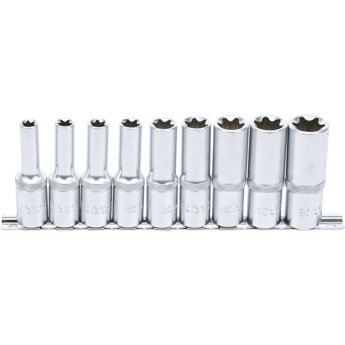 Socket Set, E-Type, deep | 12.5 mm (1/2") Drive | E10 - E24 | 9 pcs.