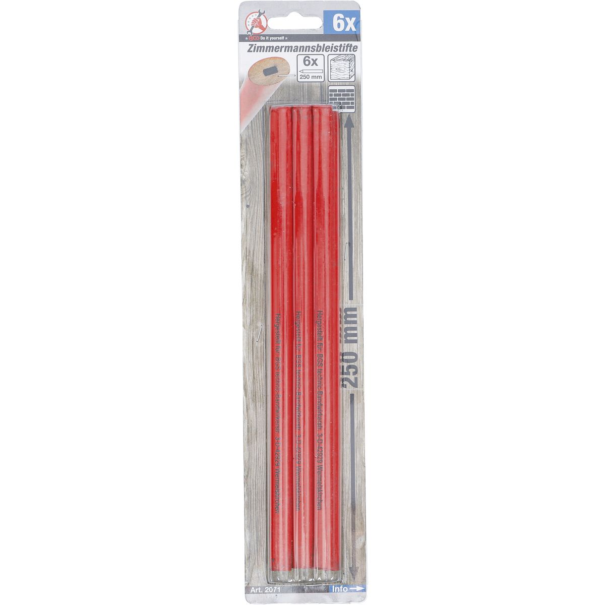 Carpenter's Pencils | 250 mm | 6 pcs.