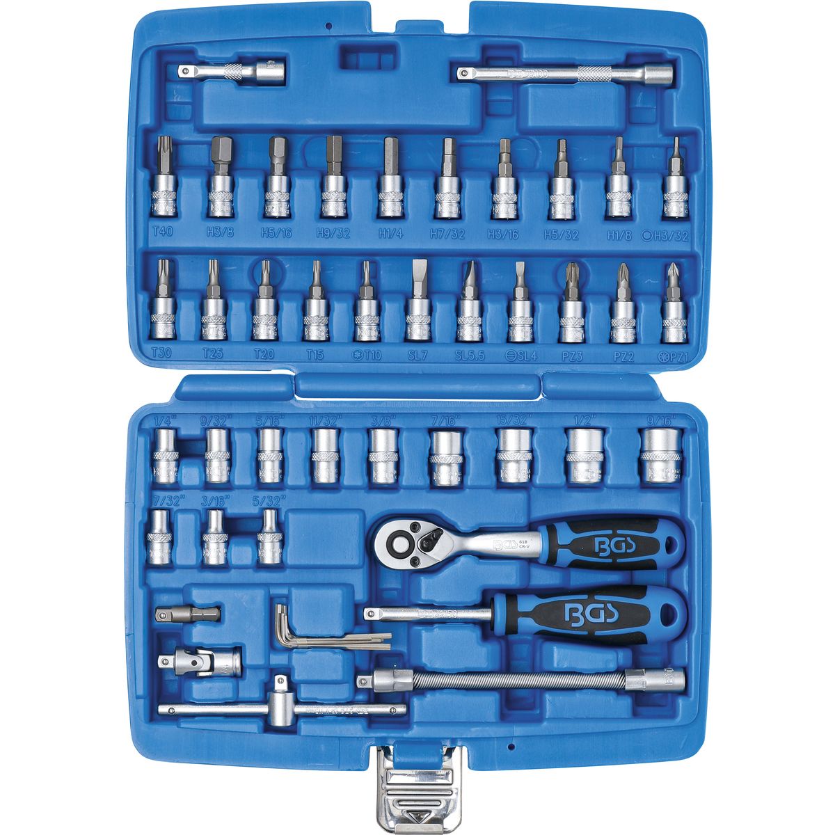 Socket Set | 6.3 mm (1/4") | Inch Sizes | 46 pcs.