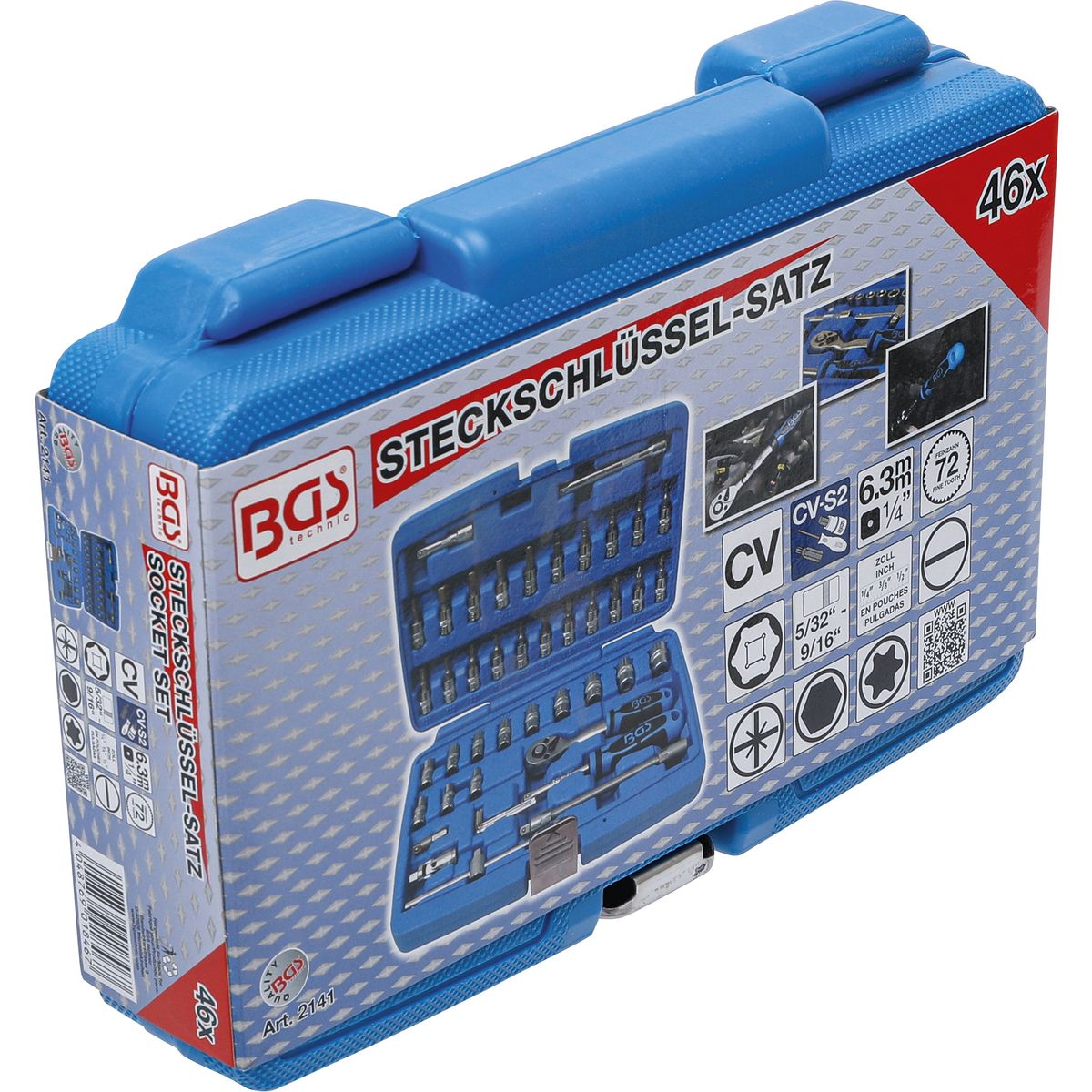 Socket Set | 6.3 mm (1/4") | Inch Sizes | 46 pcs.