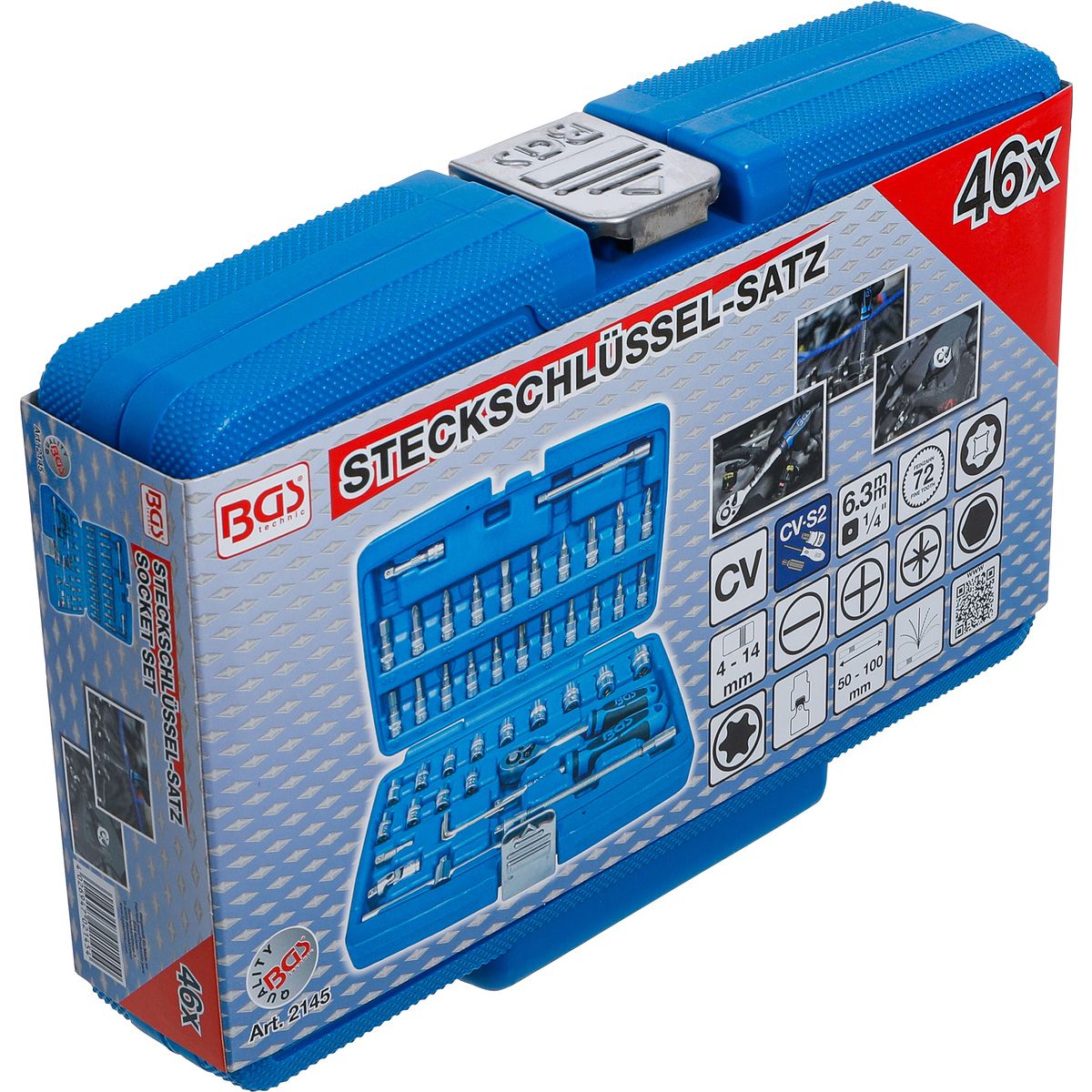 Socket Set | 6.3 mm (1/4") Drive | 46 pcs.