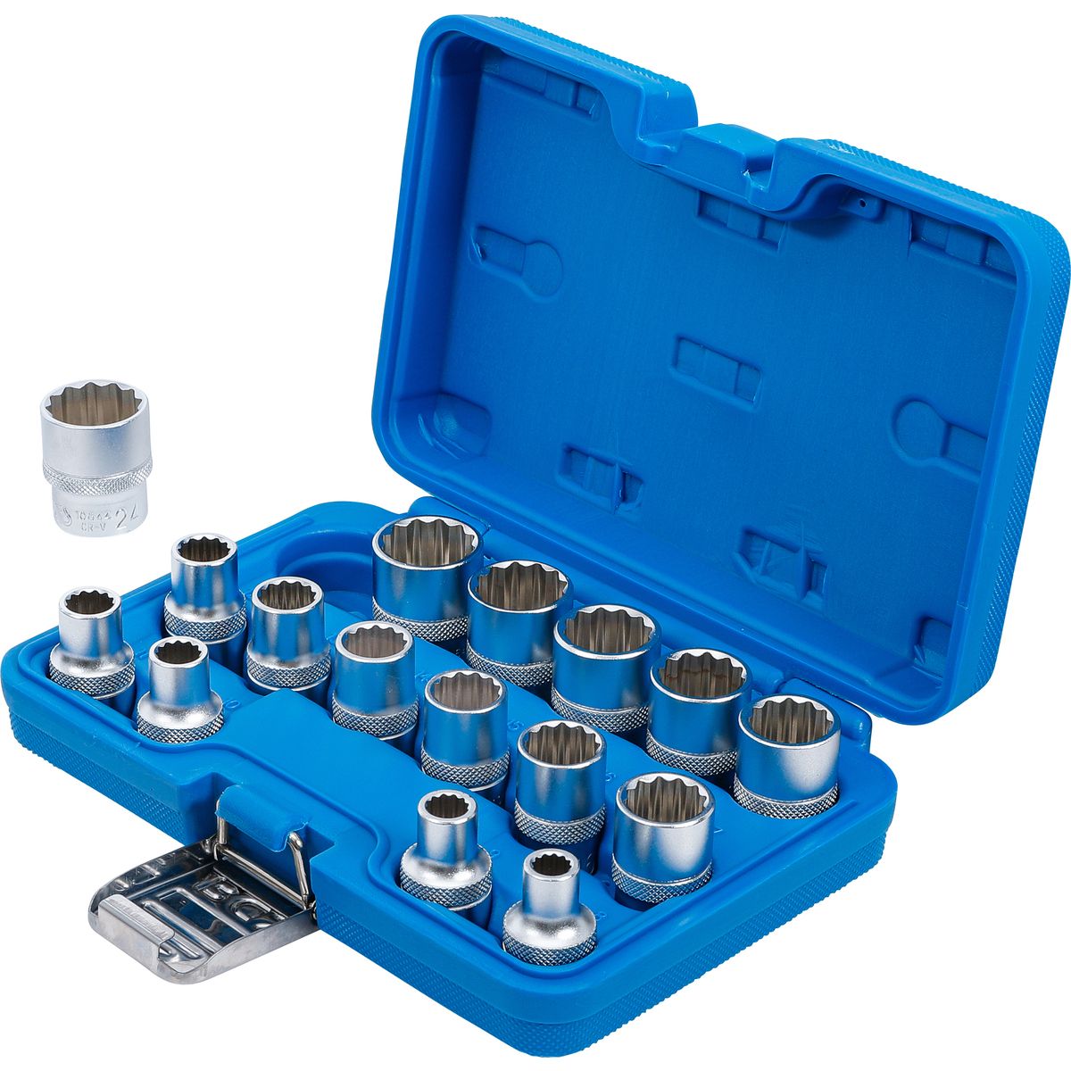 Socket Set, 12-point | 12.5 mm (1/2") Drive | 8 - 24 mm | 16 pcs.