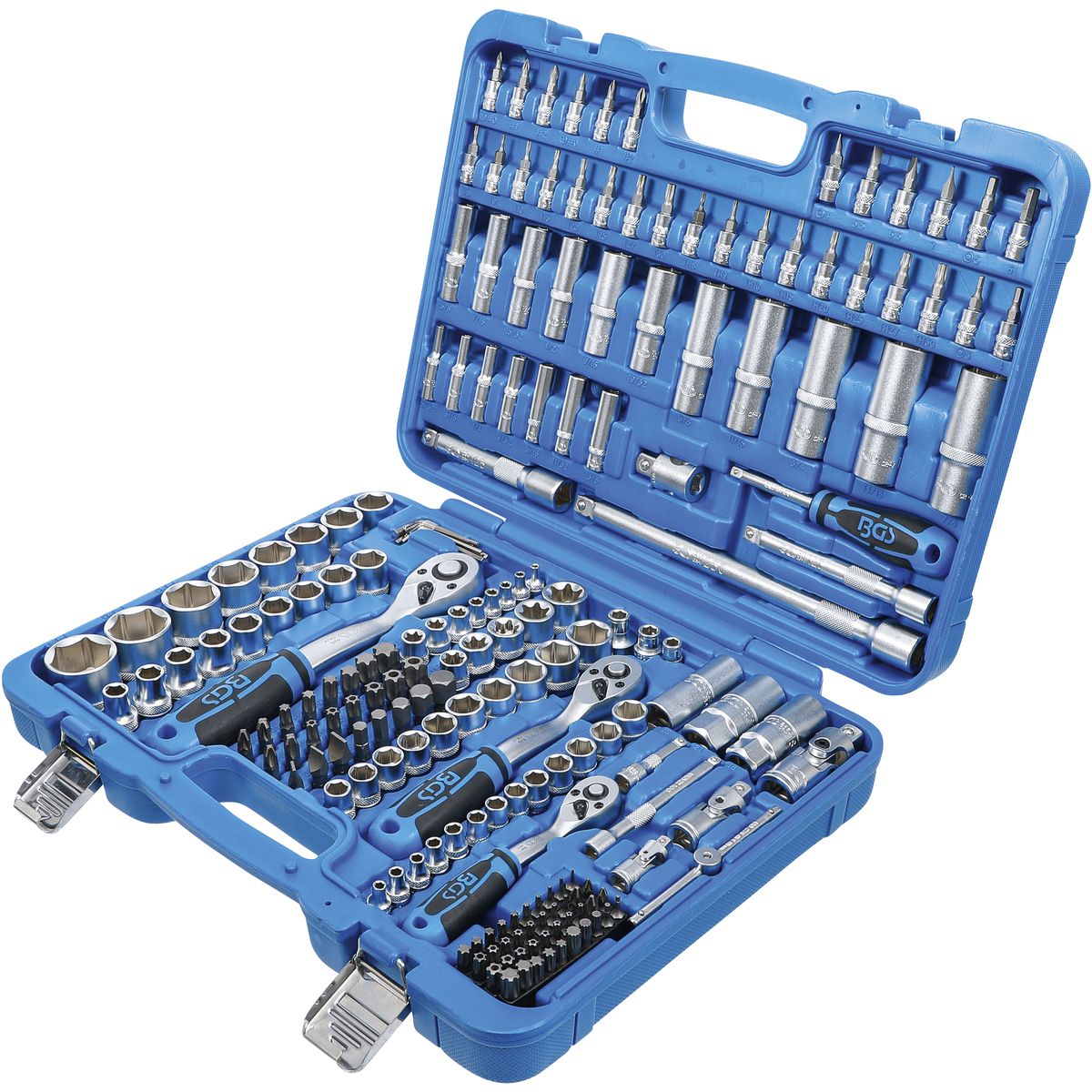 Socket Set Hexagon | 6.3 mm (1/4") / 10 mm (3/8") / 12.5 mm (1/2")| Inch Sizes | 192 pcs.