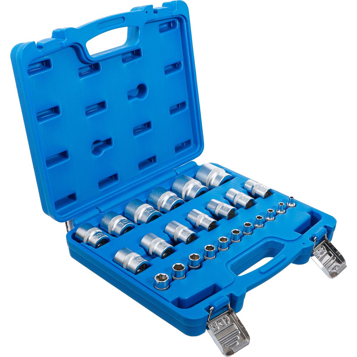 Socket Set, Hexagon | 6.3 mm (1/4") / 12.5 mm (1/2") Drive | Inch Sizes | 24 pcs.