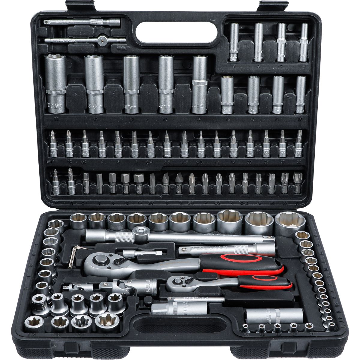 Socket Set | 6.3 mm (1/4") / 12.5 mm (1/2") Drive | 108 pcs.