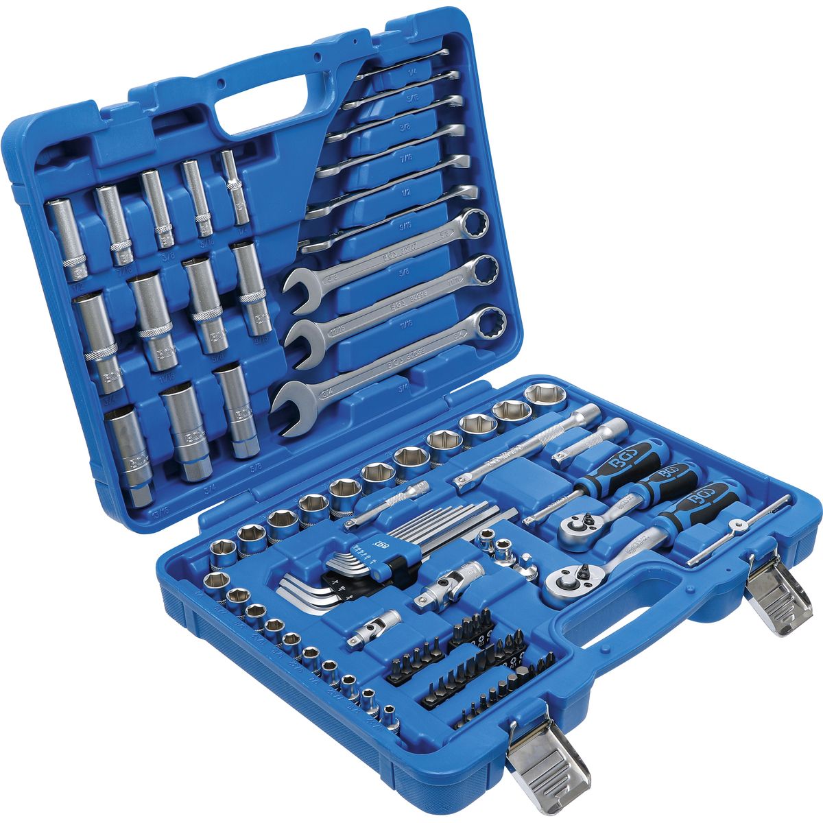 Socket Set Hexagon | 6.3 mm (1/4") / 10 mm (3/8") | Inch Sizes | 92 pcs.