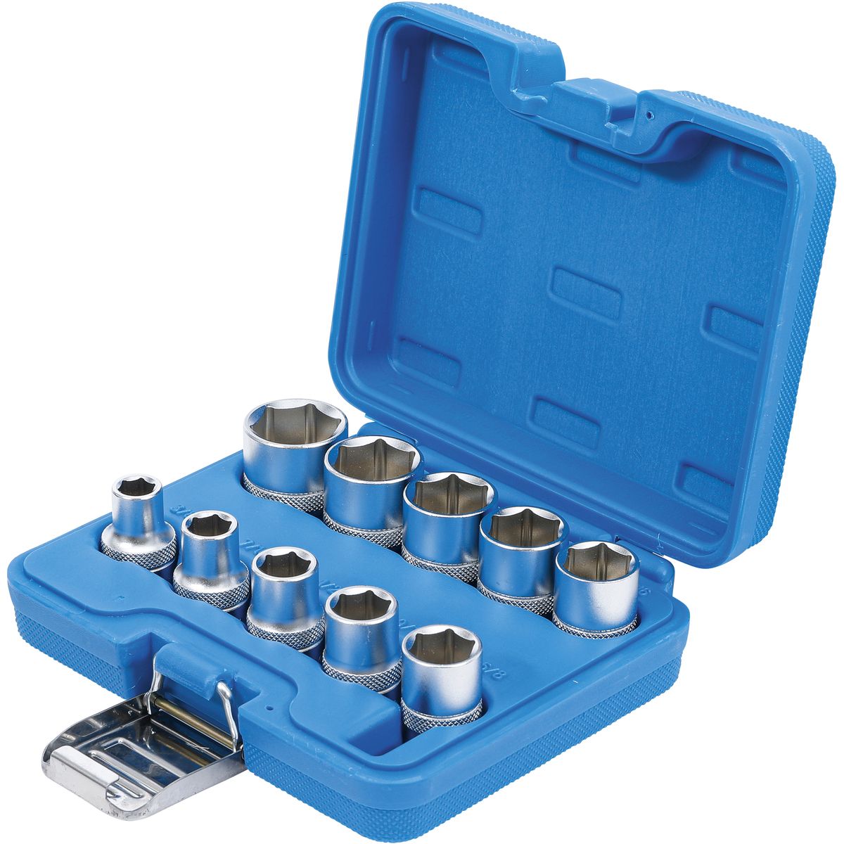 Socket Set, Hexagon | 12.5 mm (1/2") Drive | Inch Sizes | 10 pcs.