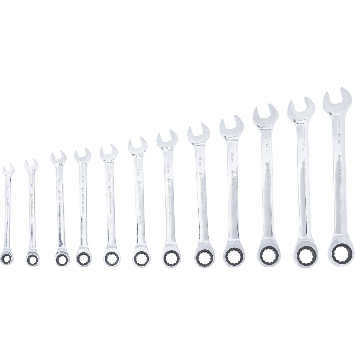 Ratchet Combination Wrench Set | 8 - 19 mm | 12 pcs.