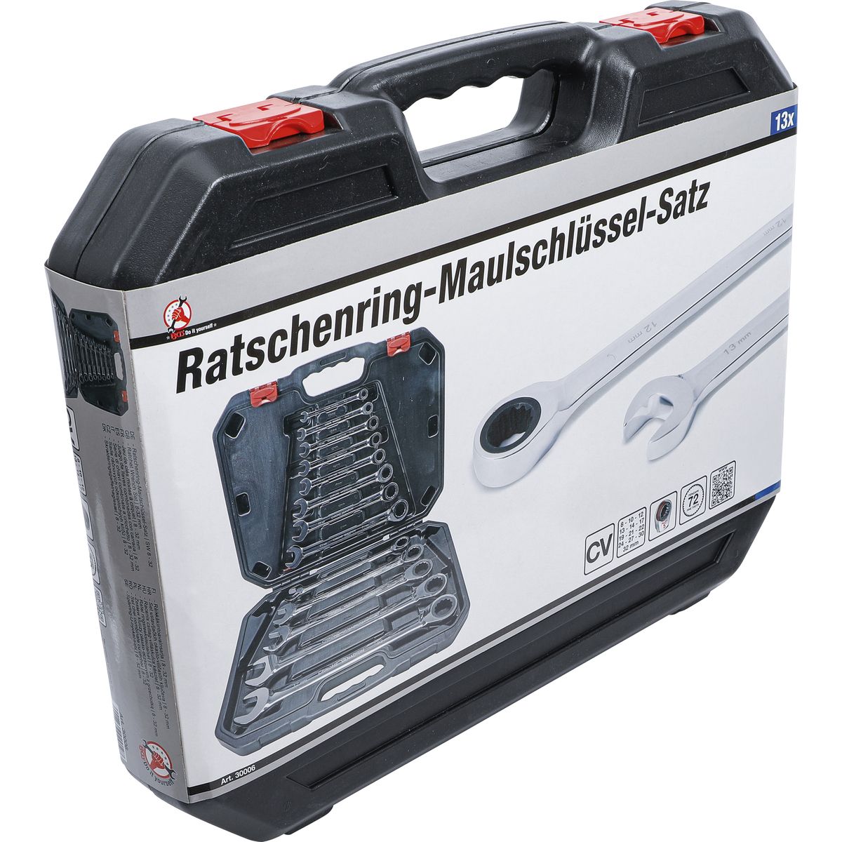 Ratschenring-Maulschlüssel-Satz | SW 8 - 32 mm | 13-tlg.
