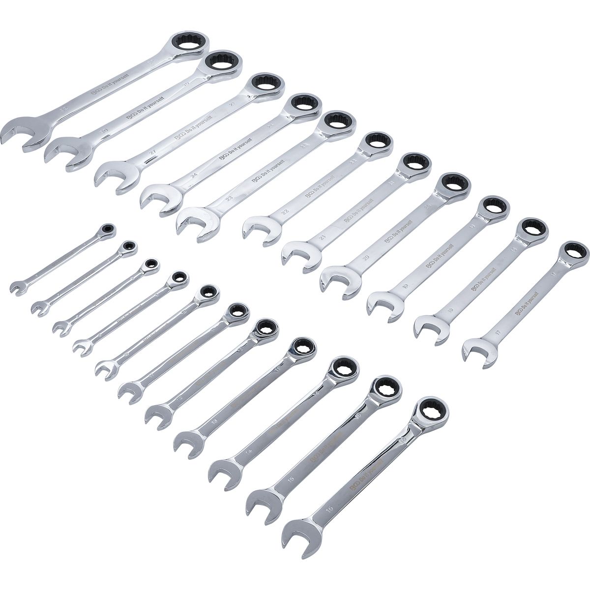 Ratchet Combination Wrench Set | 6 - 32 mm | 22 pcs.
