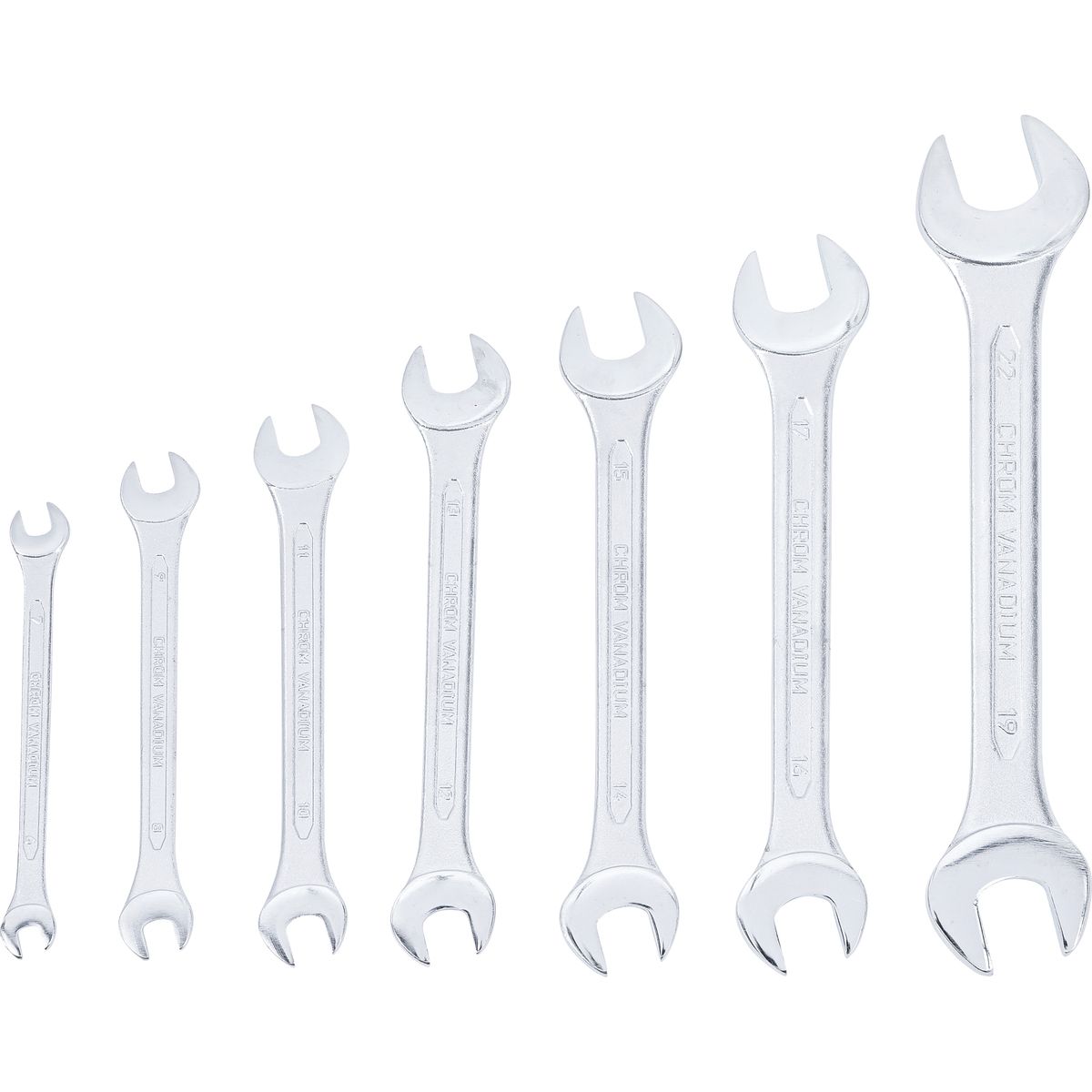 Double Open End Spanner Set | 6 x 7 - 19 x 22 mm | 7 pcs.