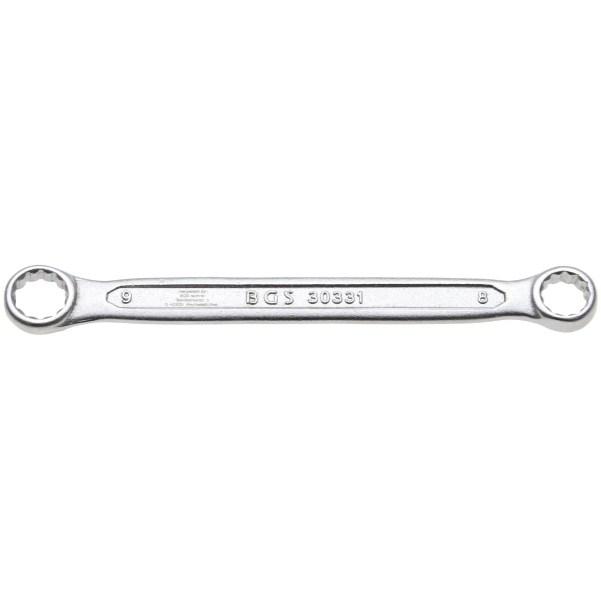 Double Ring Spanner | extra flat | 8 x 9 mm